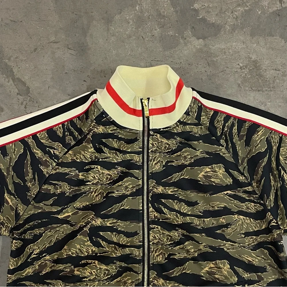 G-Style Streetwear Casual Tiger Camo Zip Track Jacket - Picture 3 of 9